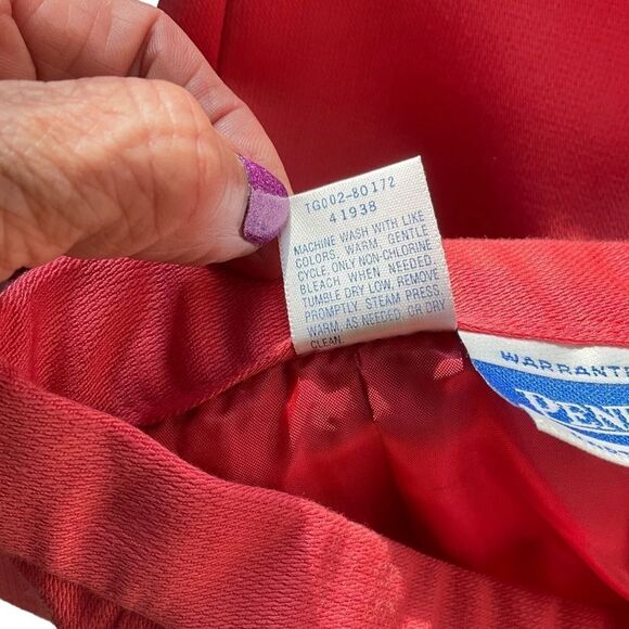 PENDLETON Pencil Skirt Size 6 Kick Pleat Invisible Zipper Salmon Color - Picture 13 of 13